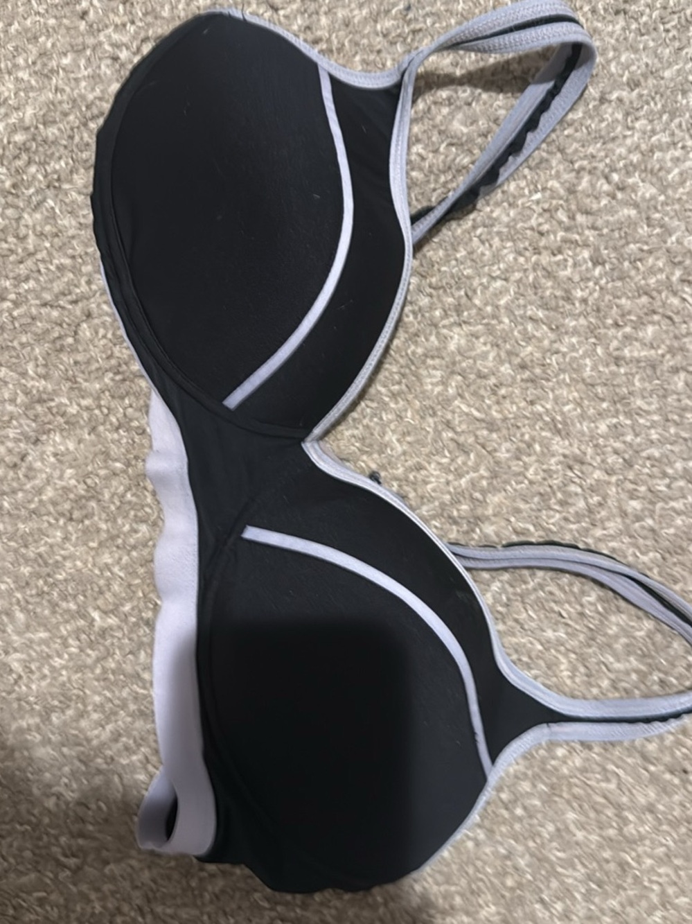 Joe Boxer Black Bra with White Trim